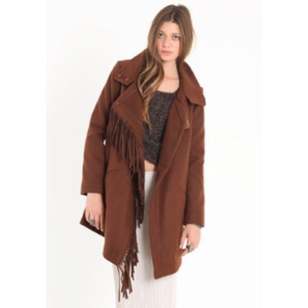 BB dakota fringe trench coat